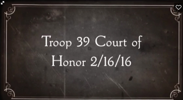 Troop 39 Court of Honor